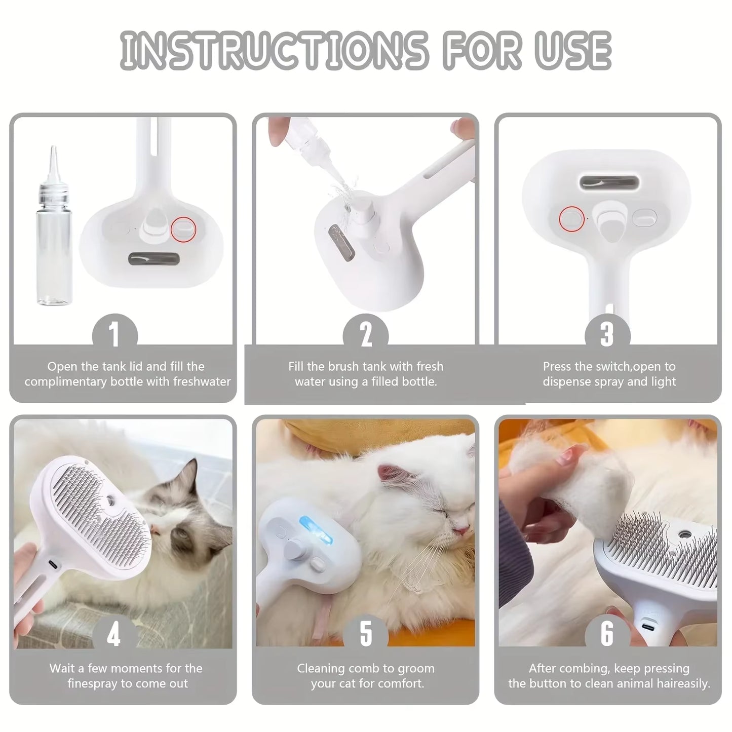 3-in-1 Pet Spa Brush